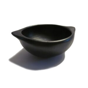 ancient cookware, traditional colombian chamba clay soup bowl, extra small, 8 ounces