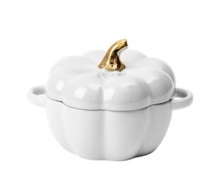 123arts ceramic pumpkin shape soup bowl salad bowl dessert bowl with lid and double handles