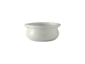 tuxton china bws-1203 onion soup crock, 12 oz., 5-1/8" x 4-3/8" x 2-1/4"h, microwave & dishwasher safe, oven proof, fully vitrified, lead-free, ceramic, duratux, white, pack of 12