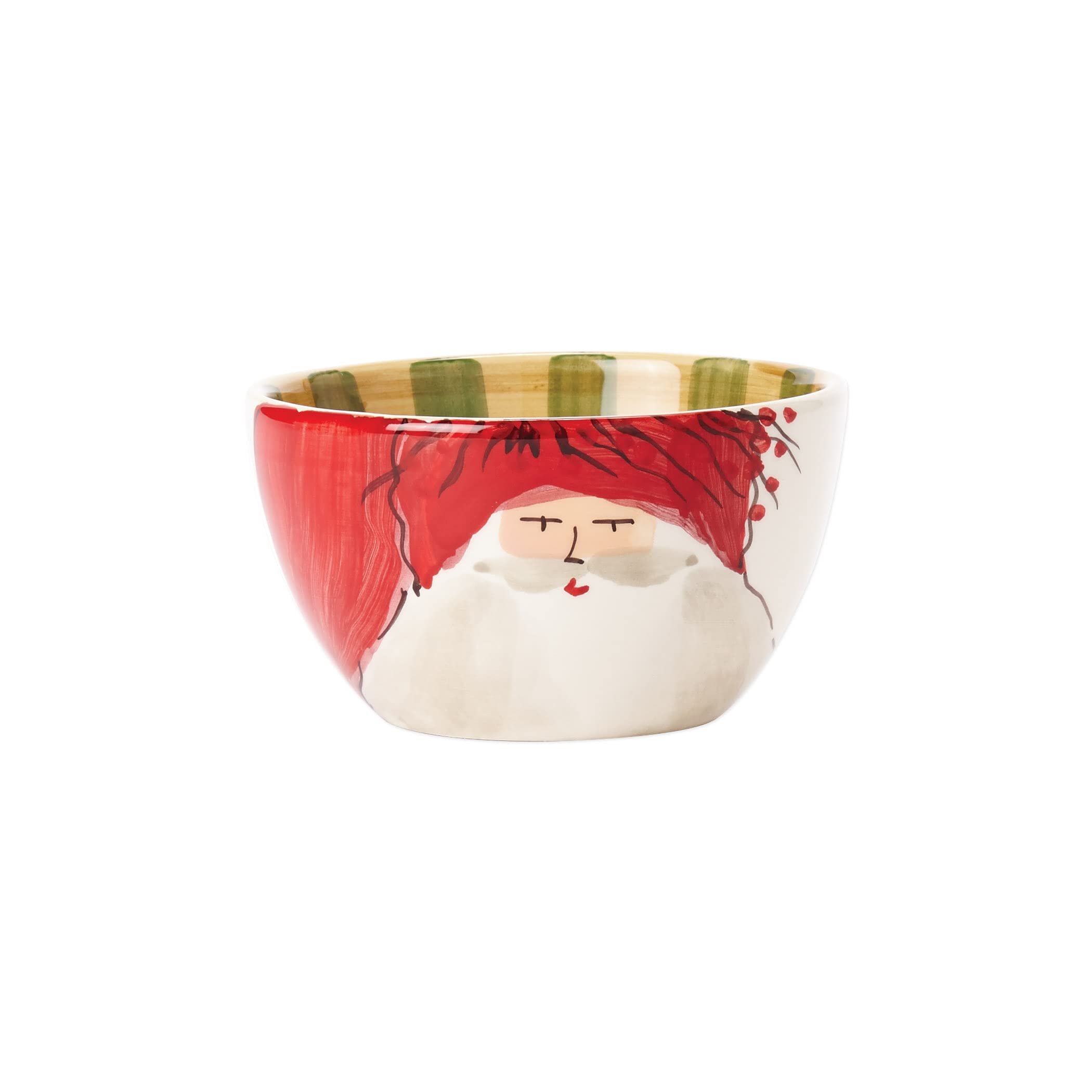 Vietri Old St. Nick Assorted Soup/Cereal Bowls, Set/4, Earthenware Kitchen/Dining Deep Oatmeal Dish