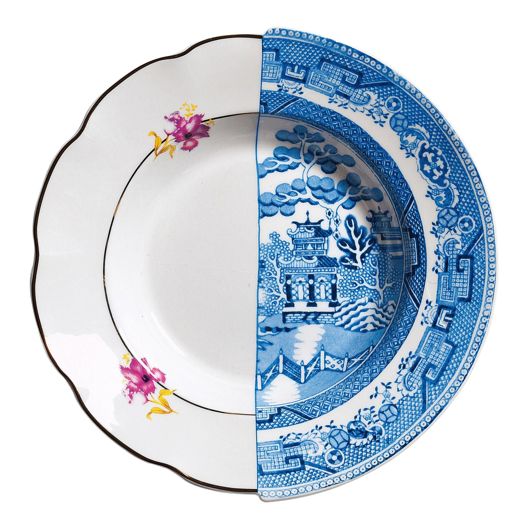 SELETTI Hybrid-Fillide Porcelain Soup Plate Diameter 25.4 cm Height 4.2 cm