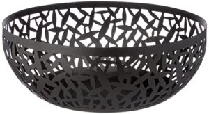 alessi msa04/29 b "cactus!" fruit holder in steel coloured with epoxy resin, black