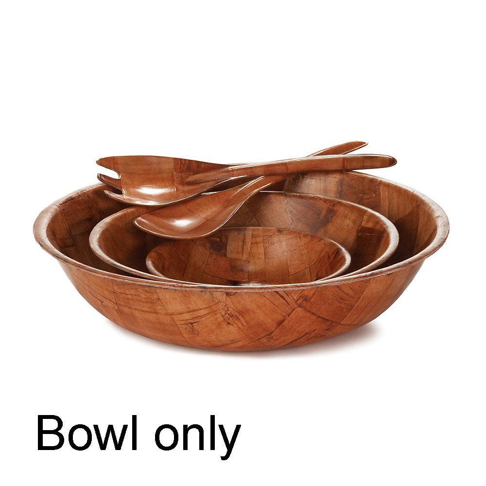 TableCraft 208 8" Mahogany Round Woven Wood Bowl - Dozen