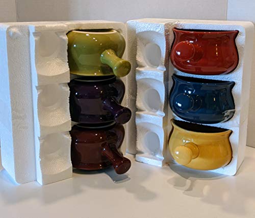 Stonewear Bowls 6 Piece Ceramic Soup Bowl Set, Multicolor