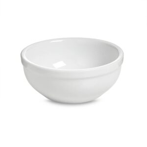 hic kitchen chili, soup and cereal bowls, set of 4, fine white porcelain, 16-ounces