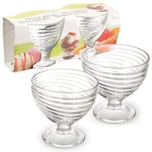 eg homewares glass dessert bowls dishes - for ice cream, sundae, punch, appetiser, fruit, pudding & cocktail