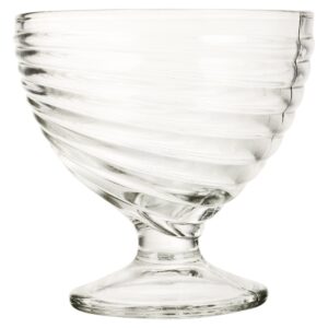 EG Homewares Glass Dessert Bowls Dishes - For Ice Cream, Sundae, Punch, Appetiser, Fruit, Pudding & Cocktail