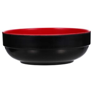 Hemoton Ramen Soup Bowls Japanese Style Wonton Dumpling Noodle Black Red Melamine Bowl Food Serving Container Bowl for Home Kitchen