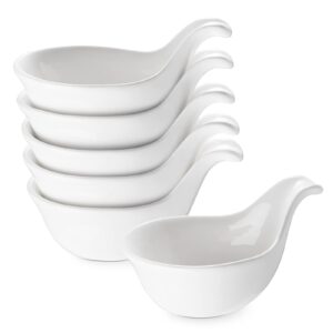 DOWAN 16 OZ Cereal Bowls and 3 OZ Dipping Bowls with Handles