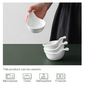 DOWAN Bundle 3 OZ Dipping Bowls with Handles and 36 OZ Salad Bowls