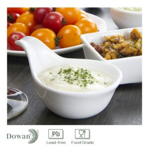 DOWAN Bundle 3 OZ Dipping Bowls with Handles and 36 OZ Salad Bowls