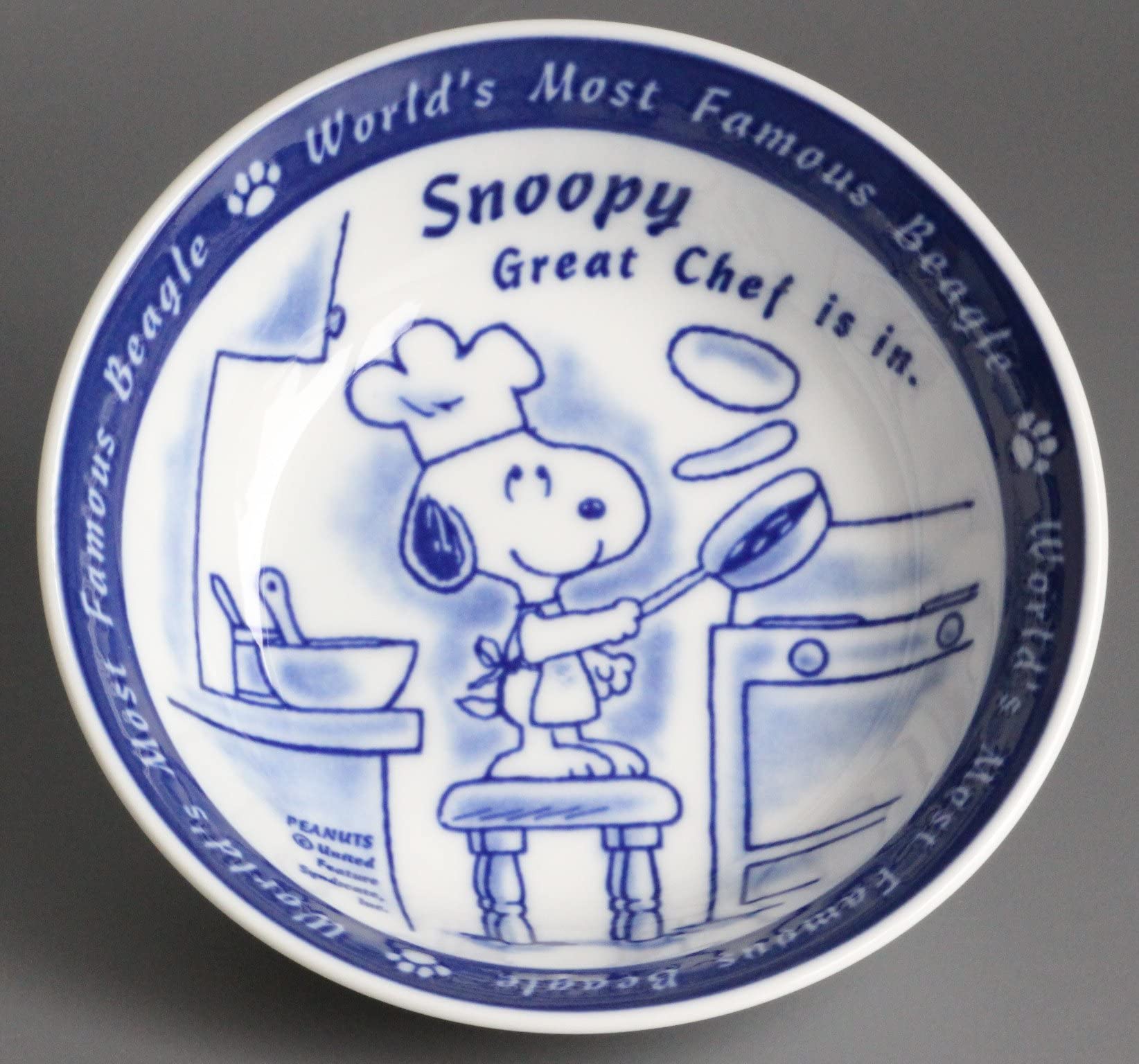 シミズ陶業(Shimizutougyou) Cooking Snoopy Bowl Set of 2