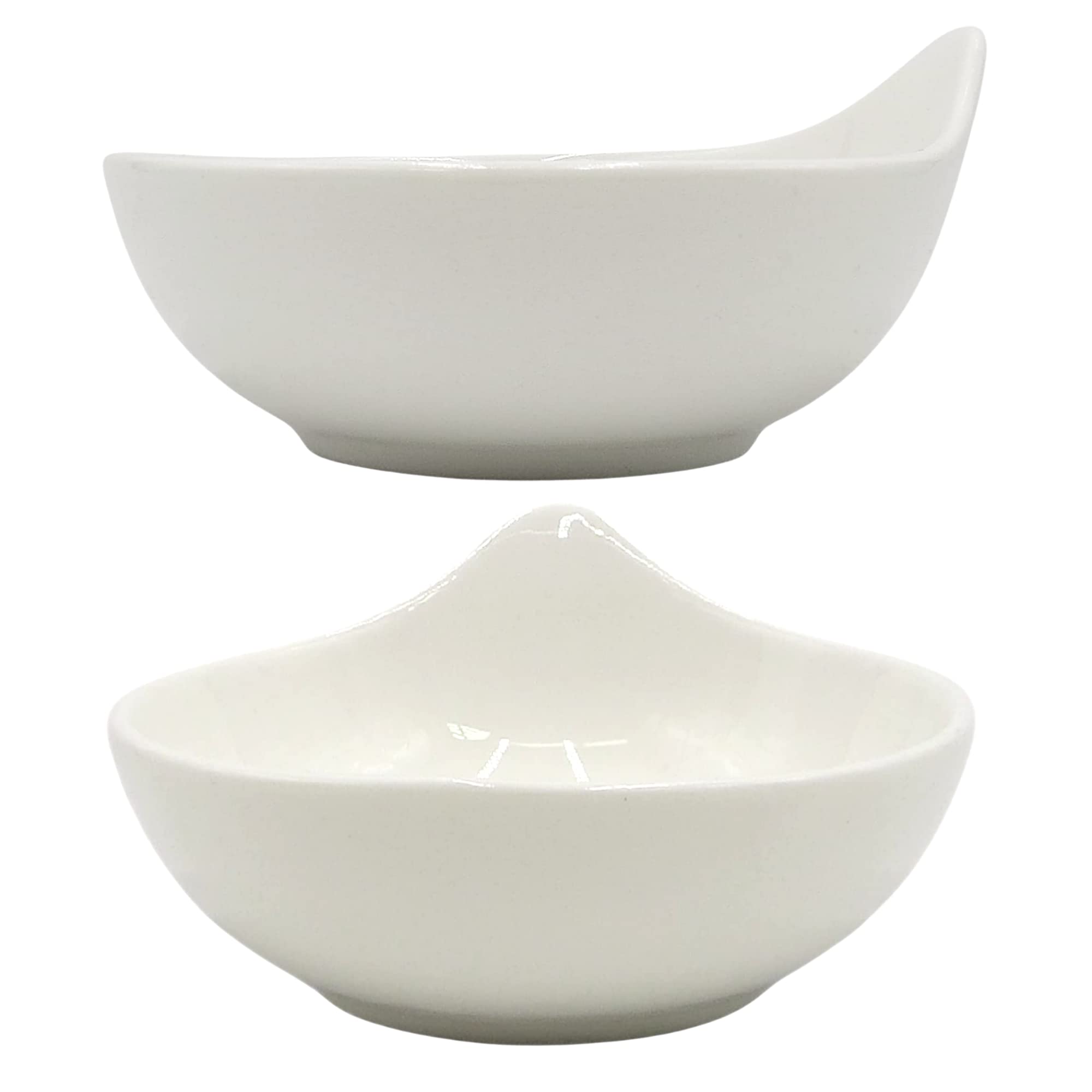 Needzo White Melamine French Onion Soup Bowls, Microwave Safe Bowl for Soups, Stews, Chilis, Baked Beans, and More, Set of 2