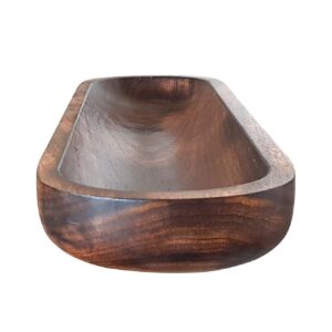 Hand-crafted wooden dough bowl can be used for home decor. Candle safe wooden bowl. Can be used for fruits,bread,vegetables. Food Safe. Unique rustic wood bowls.