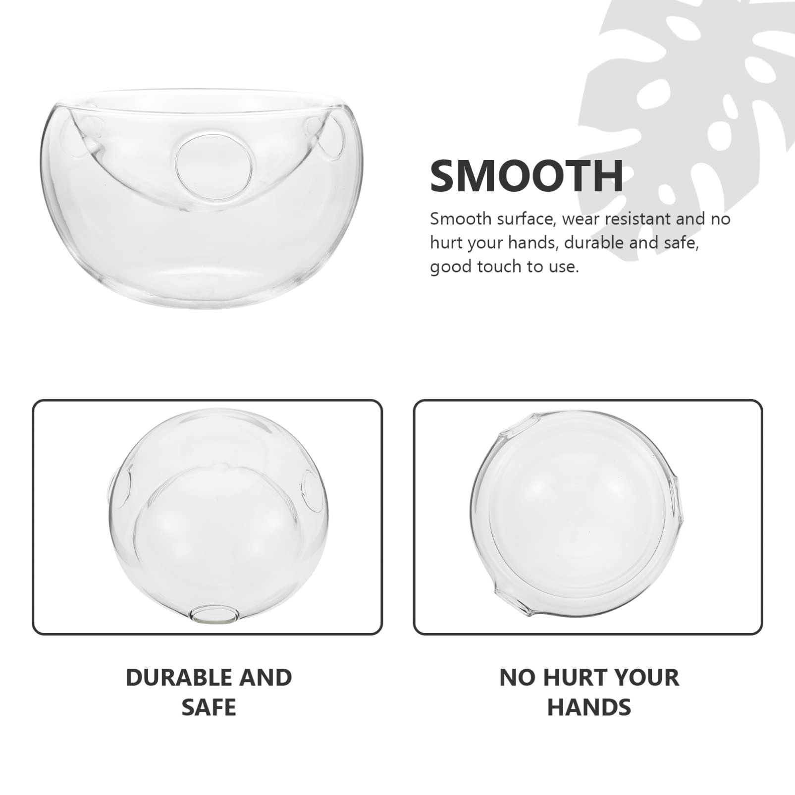 Yardwe Glass Salad Bowl Set with Ice Chiller Base Cold Serving Dish Set with Ice Chamber Dry Ice chilled serving bowl Double Salad Transparent Bowl for Chilled Pasta Fruit Salad (13X13X7. 8CM)