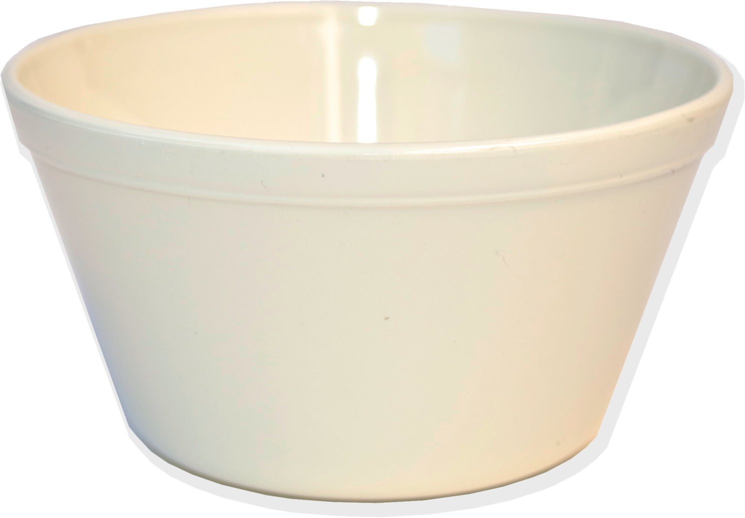 Carlisle FoodService Products Reusable Plastic Bowl Bouillon Cup, Soup Bowl for Home and Restaurant, Melamine, 8.4 Ounces, White, (Pack of 48)