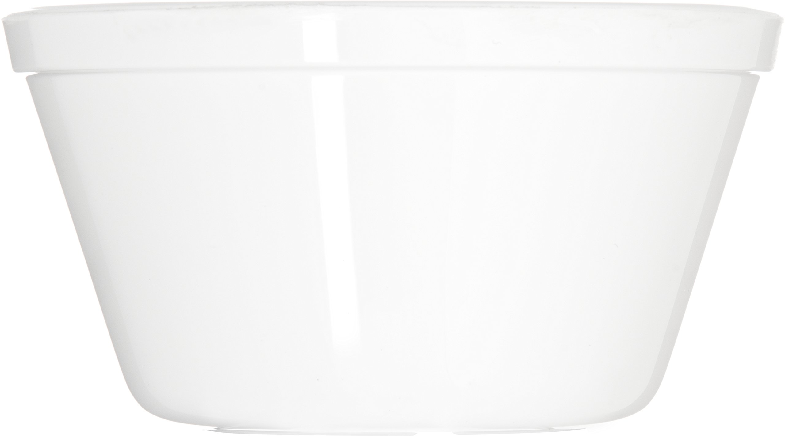 Carlisle FoodService Products Reusable Plastic Bowl Bouillon Cup, Soup Bowl for Home and Restaurant, Melamine, 8.4 Ounces, White, (Pack of 48)