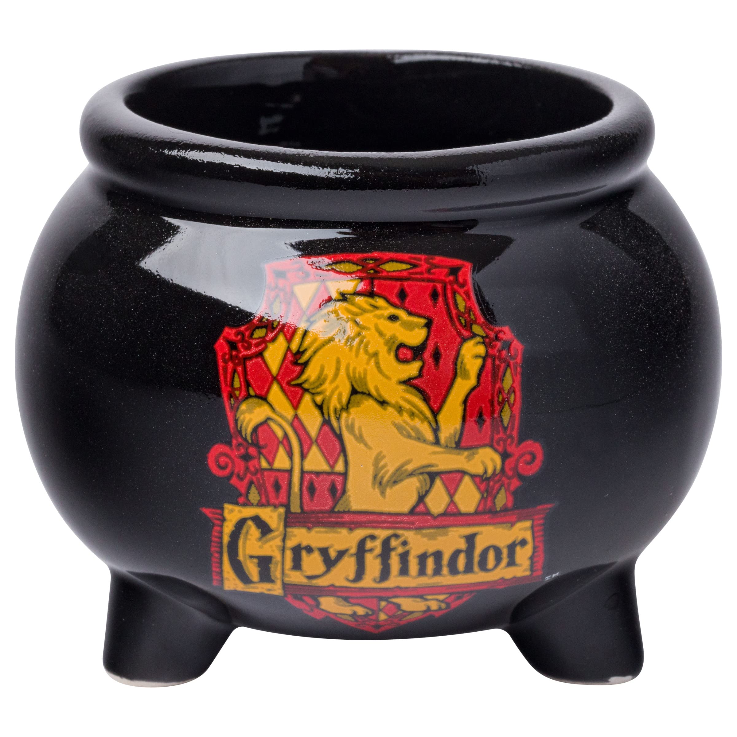 Silver Buffalo Harry Potter Gryffindor Cauldron 2pc Ceramic 3D Sculpted Mini Cup Set, Perfect as a Sugar, Cream, or Milk set, 3.5 Ounces