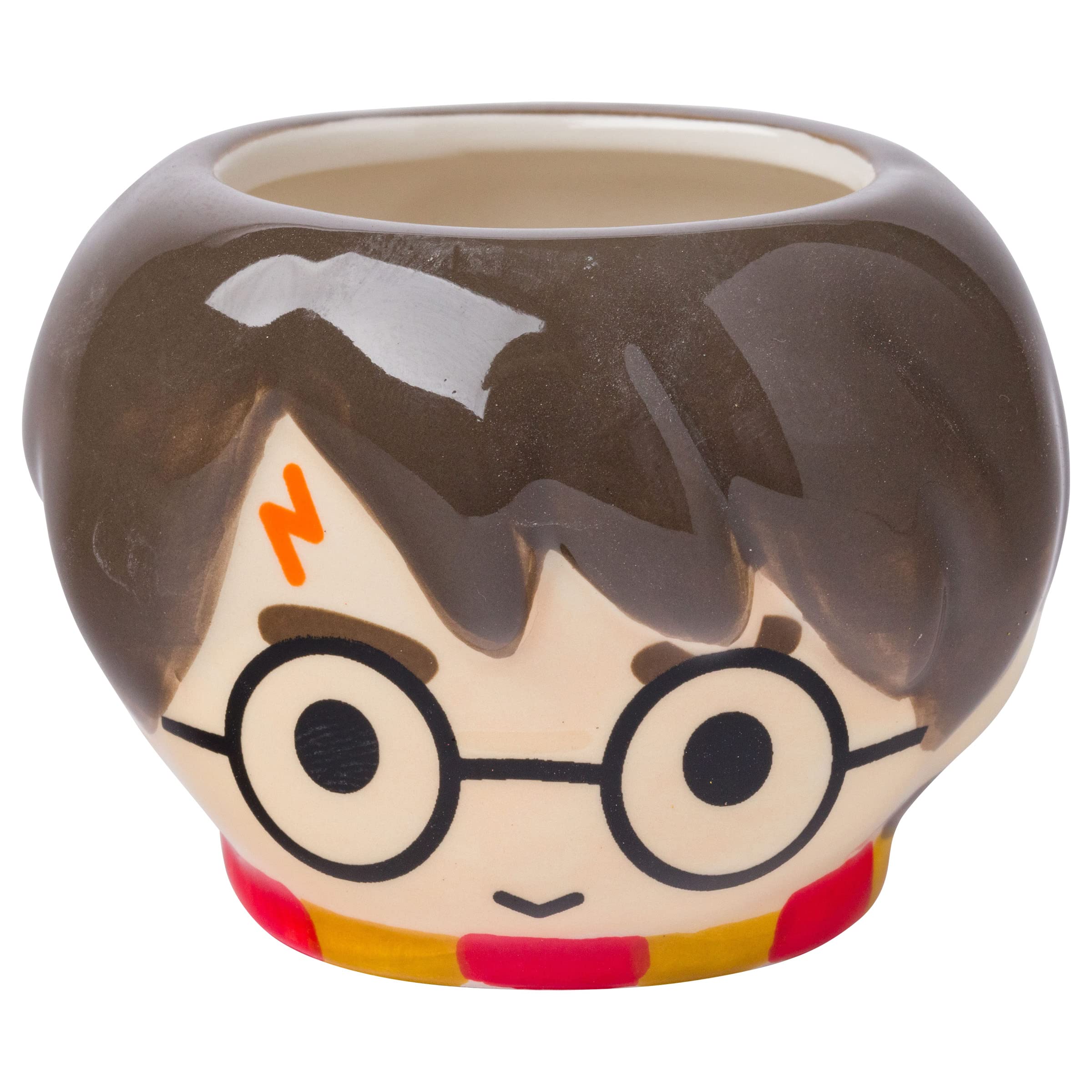 Silver Buffalo Harry Potter Gryffindor Cauldron 2pc Ceramic 3D Sculpted Mini Cup Set, Perfect as a Sugar, Cream, or Milk set, 3.5 Ounces
