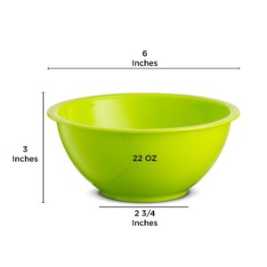 PLASKIDY Cereal Bowls, Includes 8 Plastic Bowls, 22 OZ, Microwave/Dishwasher Safe, BPA Free, 4 Bright Colors, Great for Cereal Bowls, Soup Bowls, Kids Bowls.