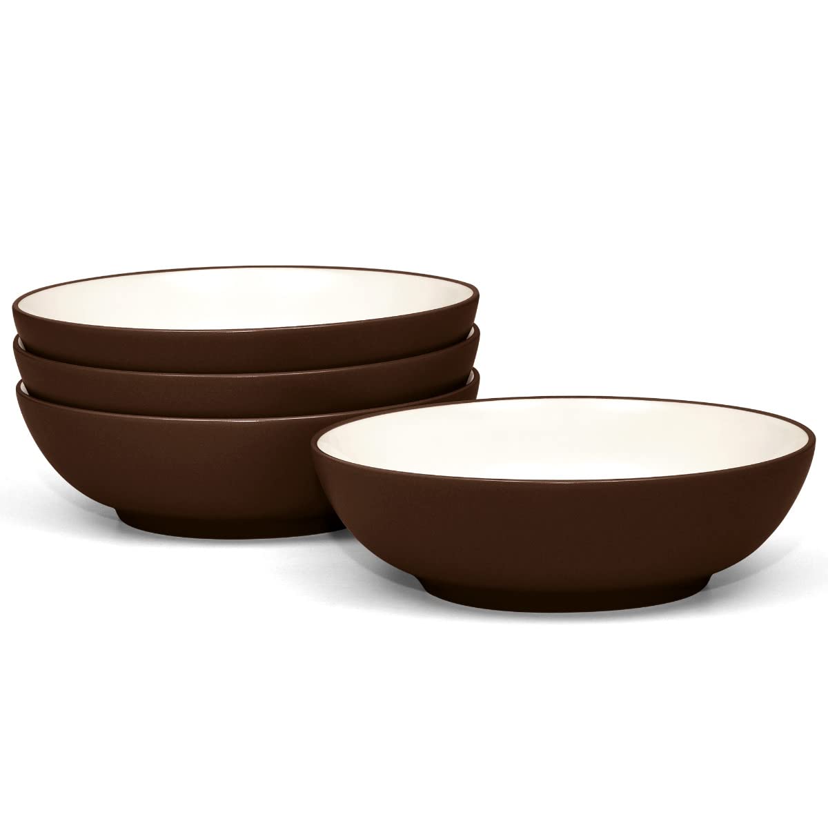 Noritake Colorwave Chocolate Bowl, Soup/Cereal, 7", 27 oz., Set of 4 in Brown