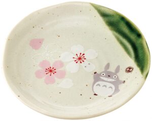 studio ghibli - my neighbor totoro - sakura/cherry blossom, skater traditional japanese porcelain dish series - small plate