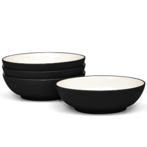noritake colorwave graphite bowl, soup/cereal, 7", 27 oz., set of 4 in black/graphite