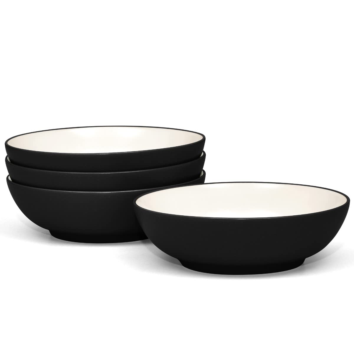 Noritake Colorwave Graphite Bowl, Soup/Cereal, 7", 27 oz., Set of 4 in Black/Graphite