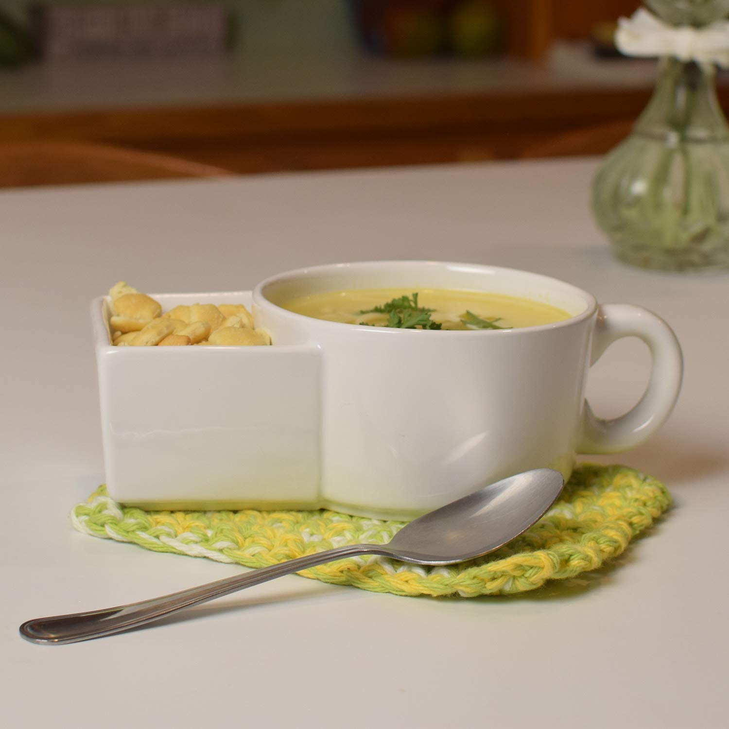 Soup and Cracker Mug or Cereal Bowl by Kitchen Gadgets, 12 fluid ounces