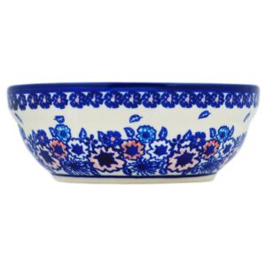 Polish Pottery 6½-inch Bowl (Winter's Thaw Theme) + Certificate of Authenticity