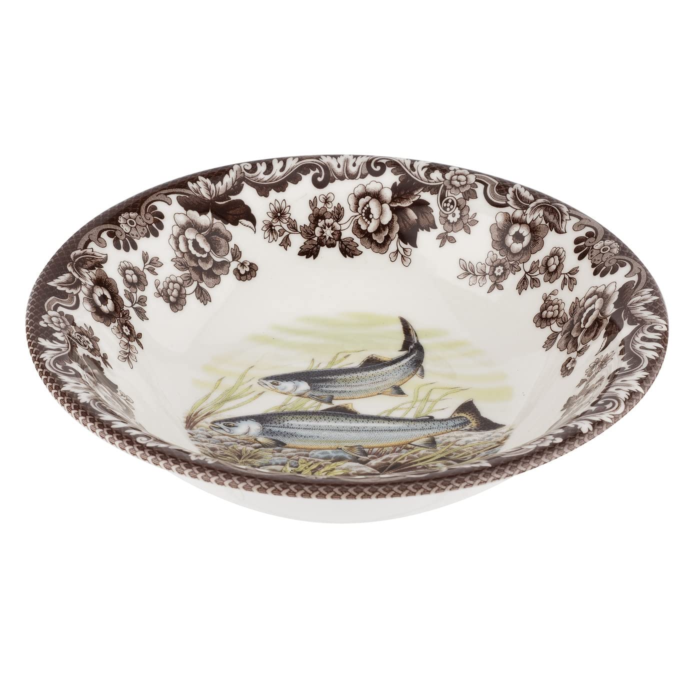 Spode Woodland Ascot Cereal Bowl, King Salmon, 8” | Perfect for Oatmeal, Salads, and Desserts | Made in England from Fine Earthenware | Microwave and Dishwasher Safe