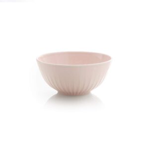 ZEN Pleats Porcelain Cereal Bowls 24oz Set of 6 (Mixed Color)