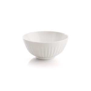 ZEN Pleats Porcelain Cereal Bowls 24oz Set of 6 (Mixed Color)