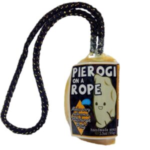 Regent Park Naturals Pierogi on a Rope | Novelty Soap on a Rope | Pittsburgh Theme | 3.5oz
