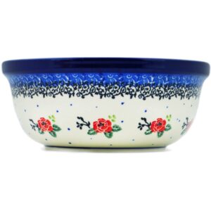 Polish Pottery 6¼-inch Bowl made by Ceramika Artystyczna (Pasadena Delight Theme) + Certificate of Authenticity