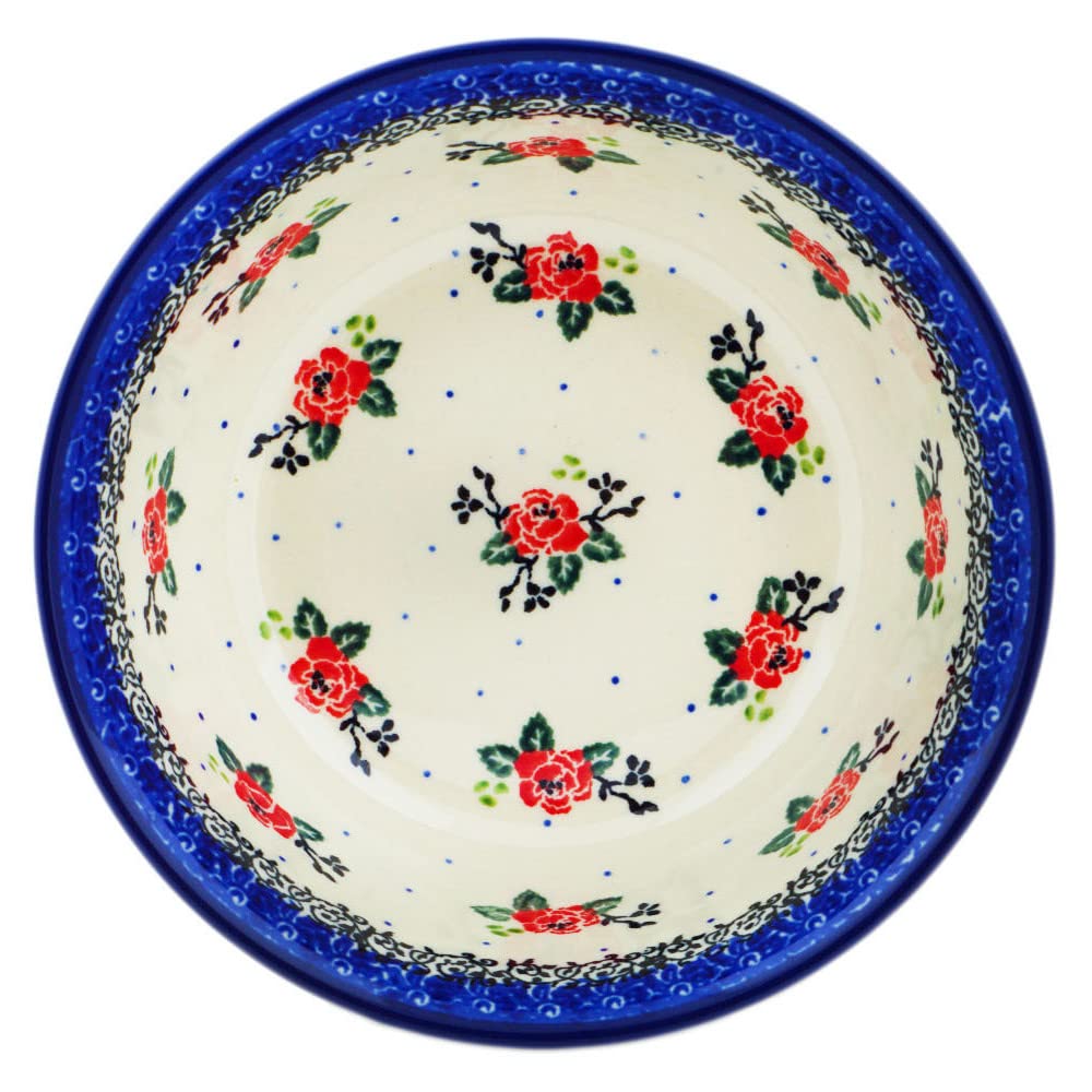 Polish Pottery 6¼-inch Bowl made by Ceramika Artystyczna (Pasadena Delight Theme) + Certificate of Authenticity