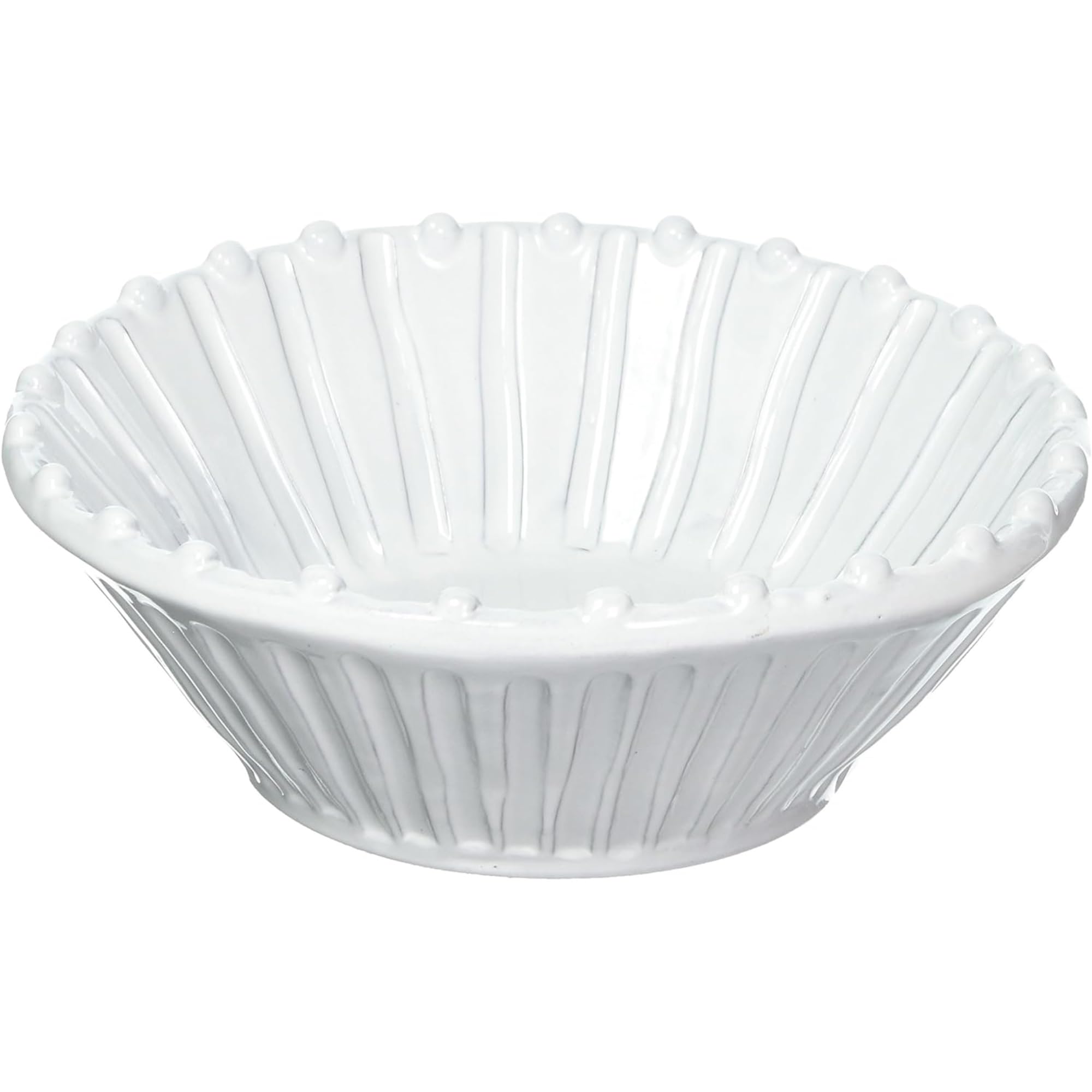 Vietri Incanto Stripe Soup/Cereal Bowl, 7" D Earthenware Kitchen & Dining Deep Noodle/Oatmeal Dish