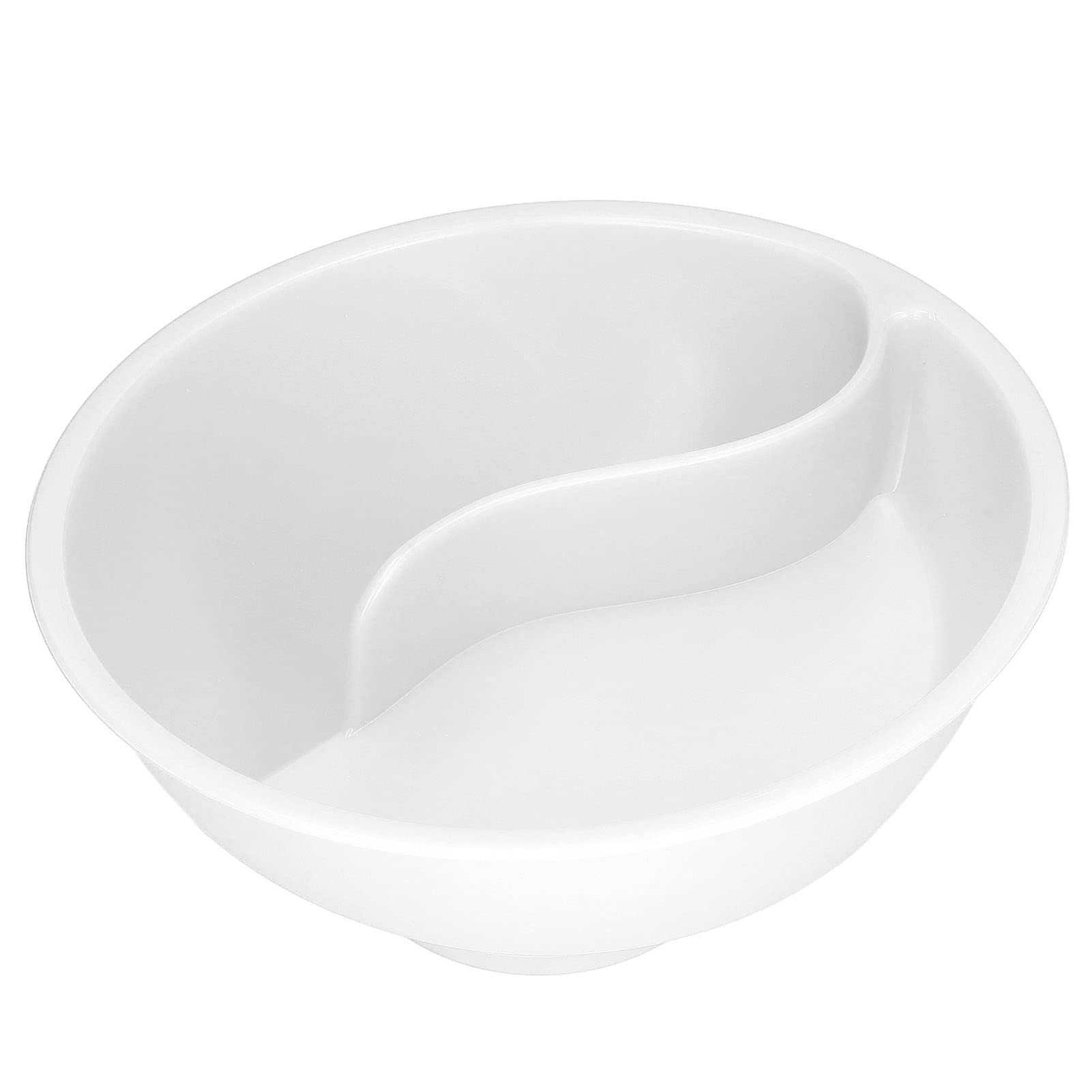 Hidyliu 2-in-1 Double Compartment Cereal Bowl with Separate compartments for Cereal, Milk, Potato Chips and Ketchup(White)