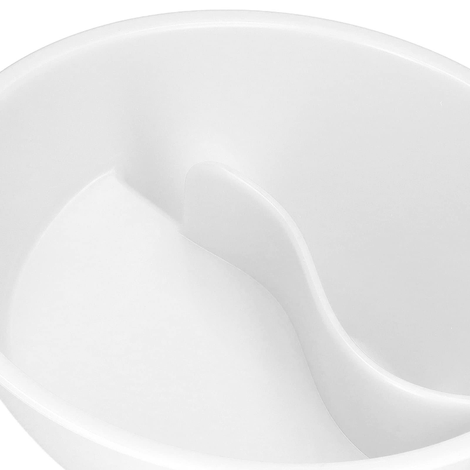 Hidyliu 2-in-1 Double Compartment Cereal Bowl with Separate compartments for Cereal, Milk, Potato Chips and Ketchup(White)