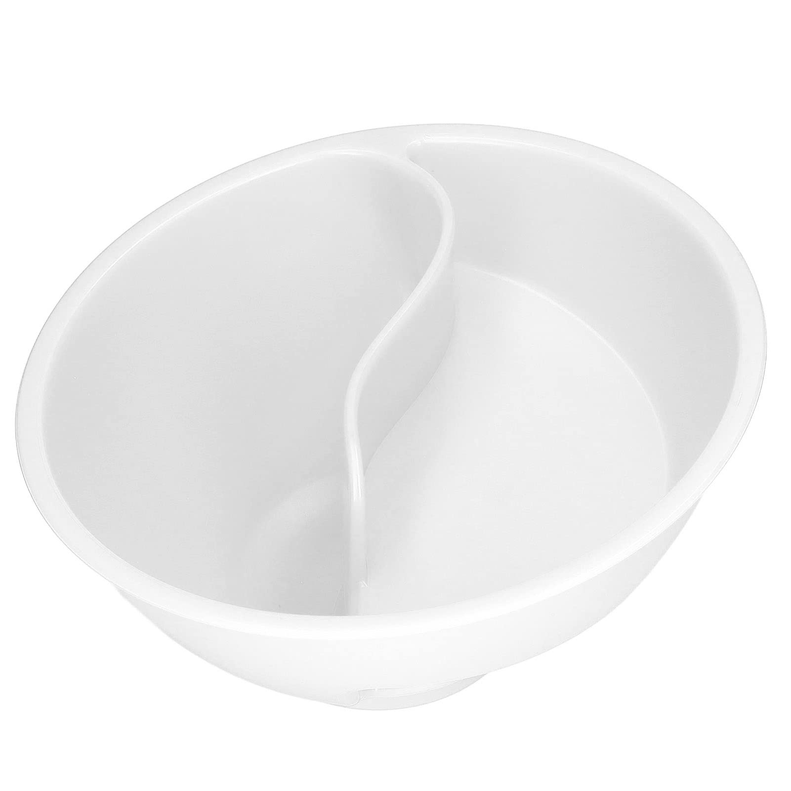 Hidyliu 2-in-1 Double Compartment Cereal Bowl with Separate compartments for Cereal, Milk, Potato Chips and Ketchup(White)