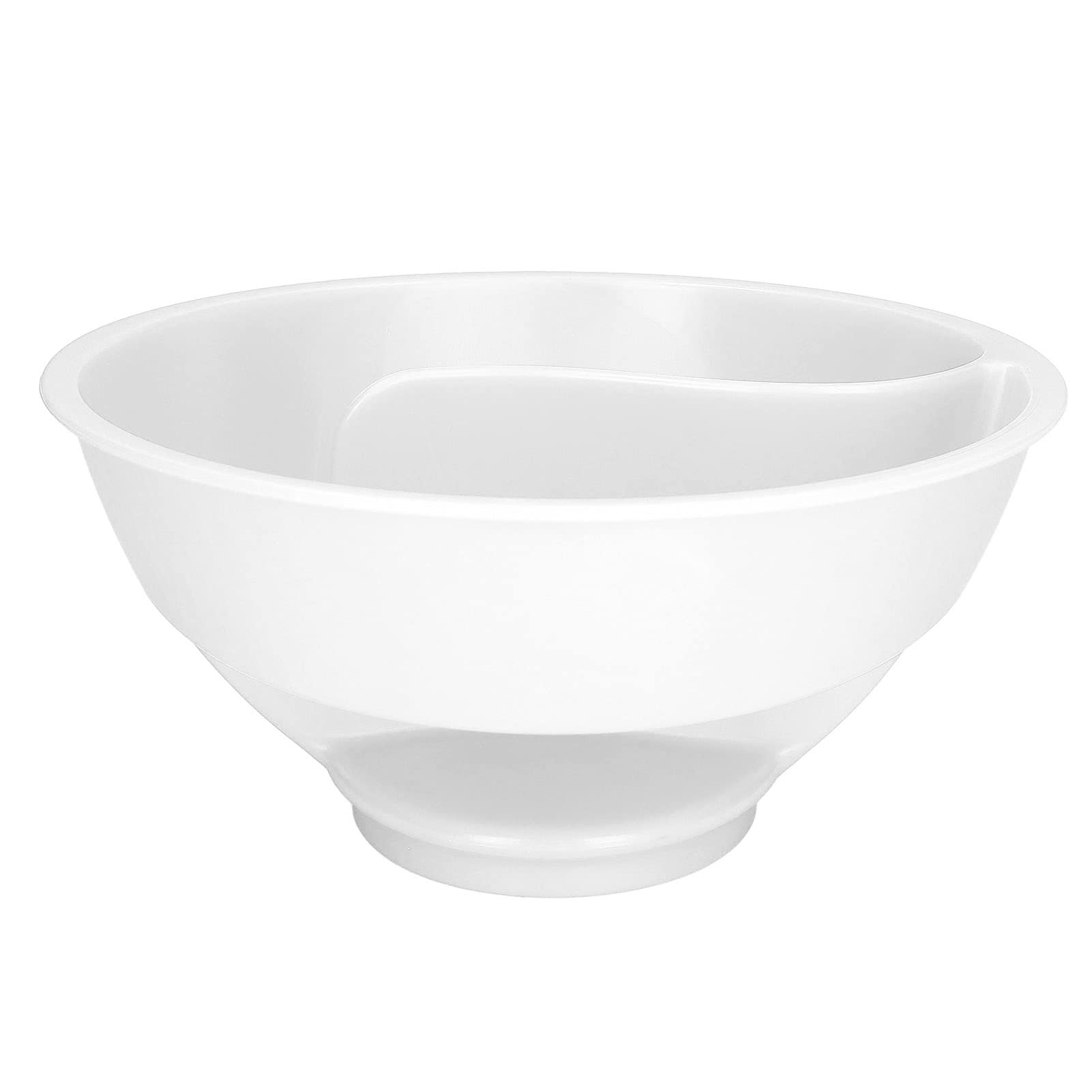 Hidyliu 2-in-1 Double Compartment Cereal Bowl with Separate compartments for Cereal, Milk, Potato Chips and Ketchup(White)