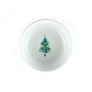 fiesta 14.25oz small bowl | blue christmas tree (white)