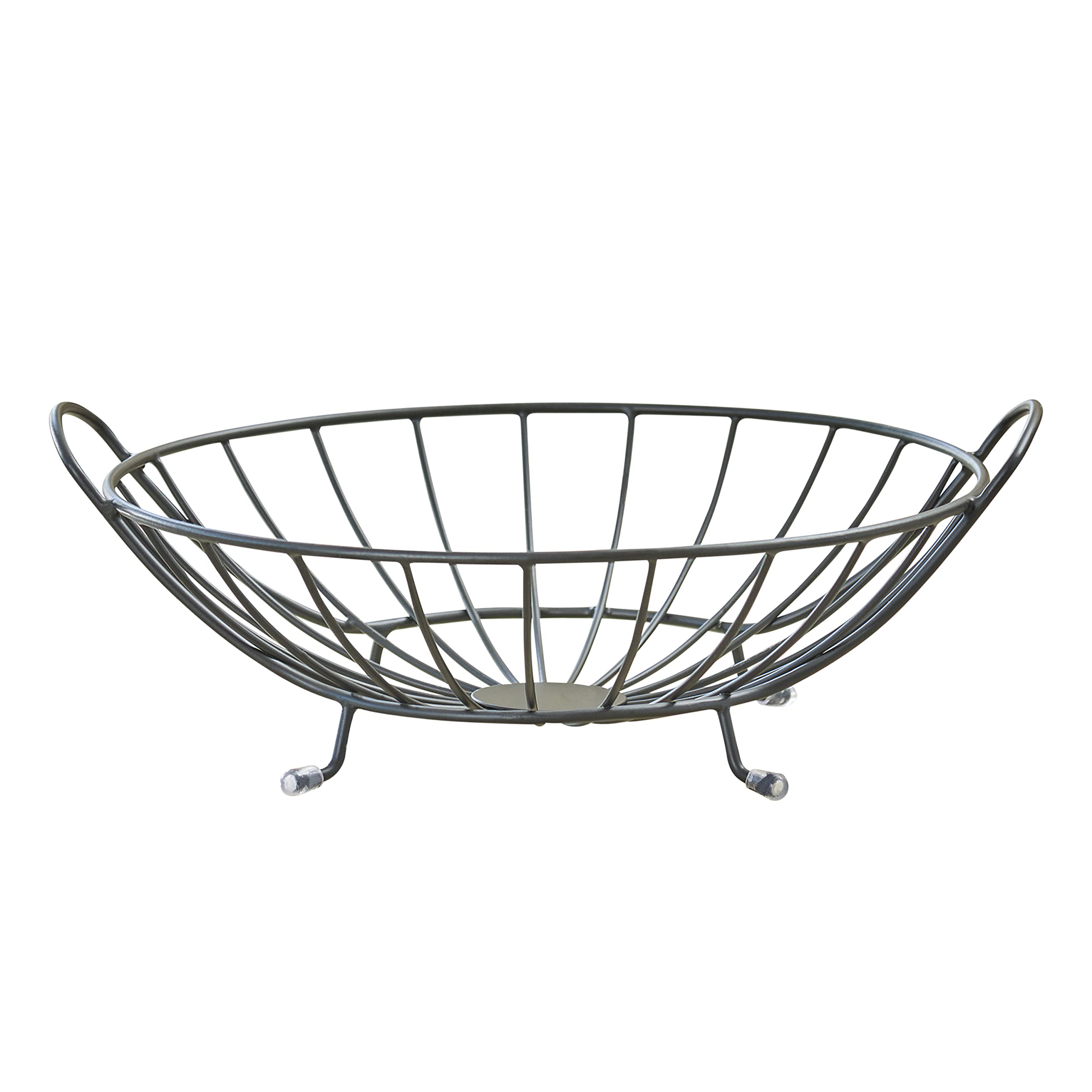 Spectrum Yumi Arched Fruit Bowl Server (Black) | Dining Table & Kitchen Counter Organizer, Modern Fruit Basket Stand | Yumi Collection