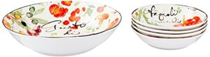 certified international corp certified international melanzana pasta set, multicolored, 5 piece