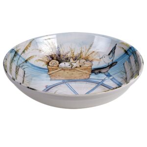 certified international by the sea 144 oz. serving/pasta bowl, multi colored