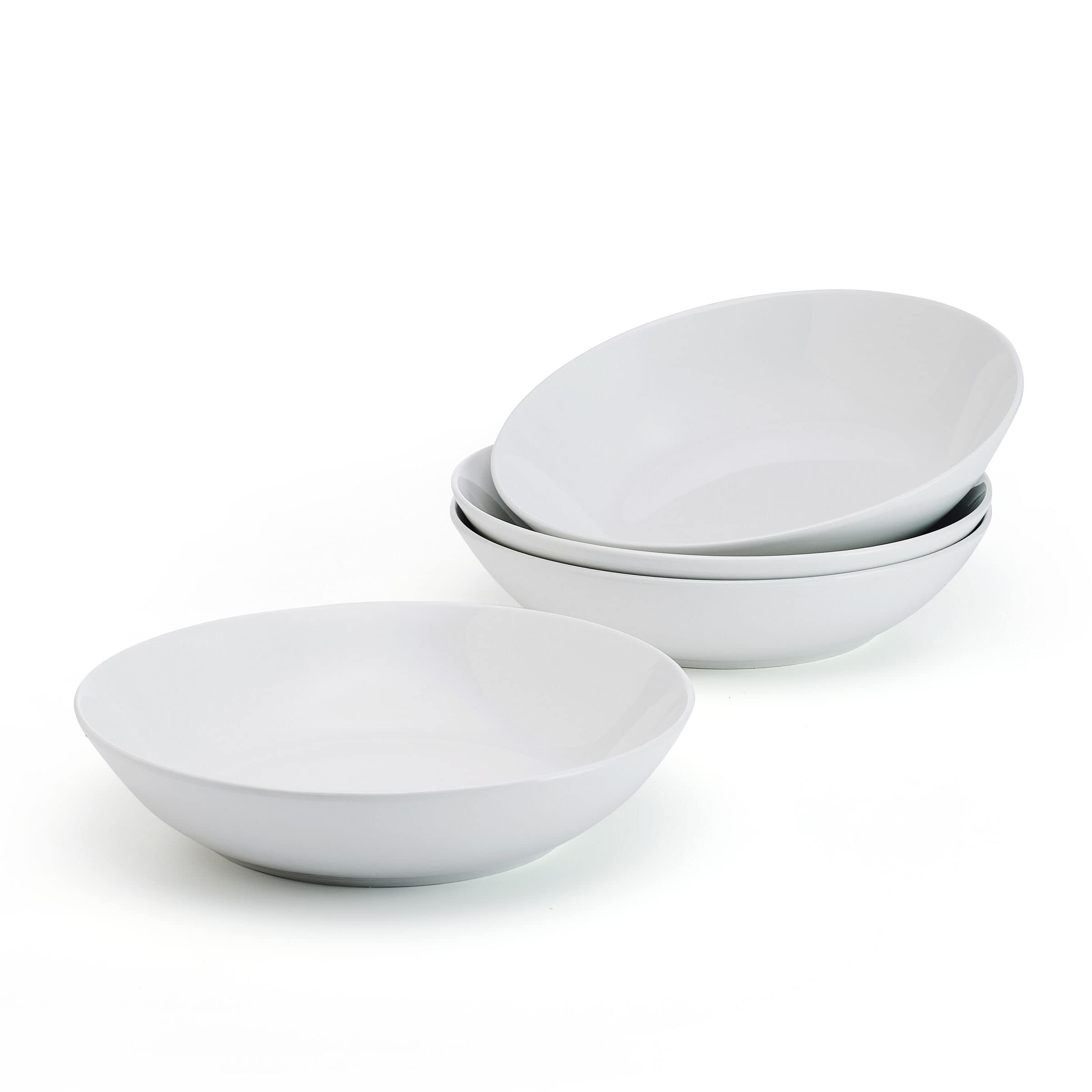 Studio Nova Alexis Set of 4 Pasta Bowls, 8 Inch, 20 Ounce, White