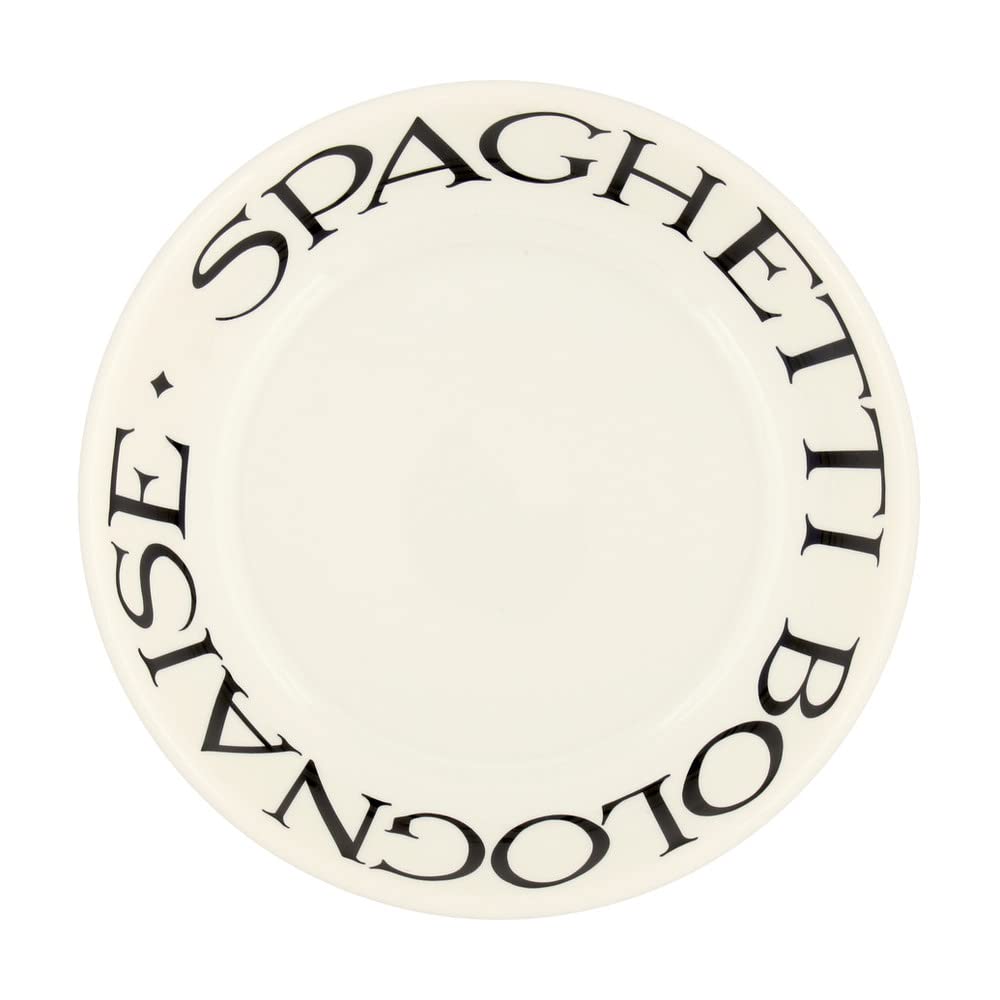 Emma Bridgewater Handmade Ceramic Black Toast Spaghetti Bolognese Script Medium Pasta Bowl