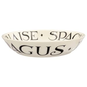 Emma Bridgewater Handmade Ceramic Black Toast Spaghetti Bolognese Script Medium Pasta Bowl