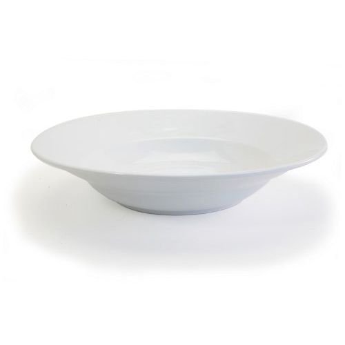 BIA Cordon Bleu White Porcelain 12 inch Wide Rimmed Pasta Bowl - 20 ounce