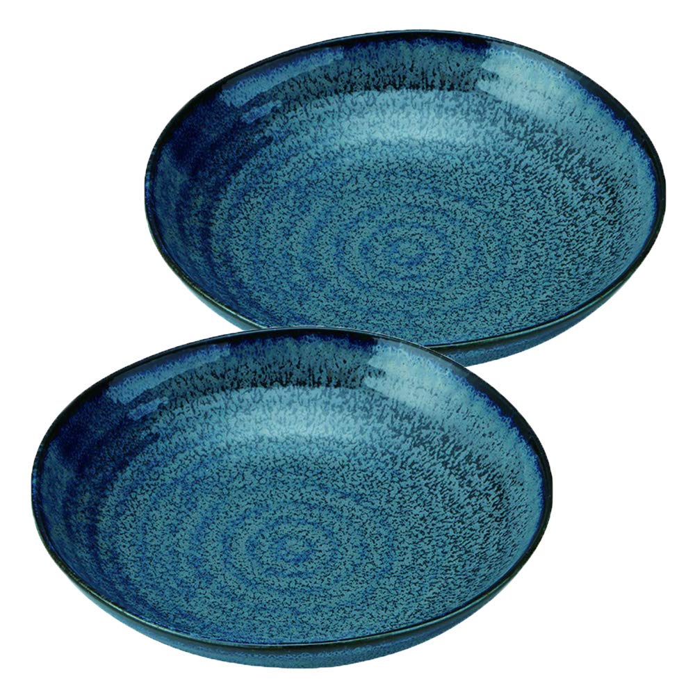 Zen Table Japan Yohen Dark Blue Pasta Bowls Set of 2 Made in Japan